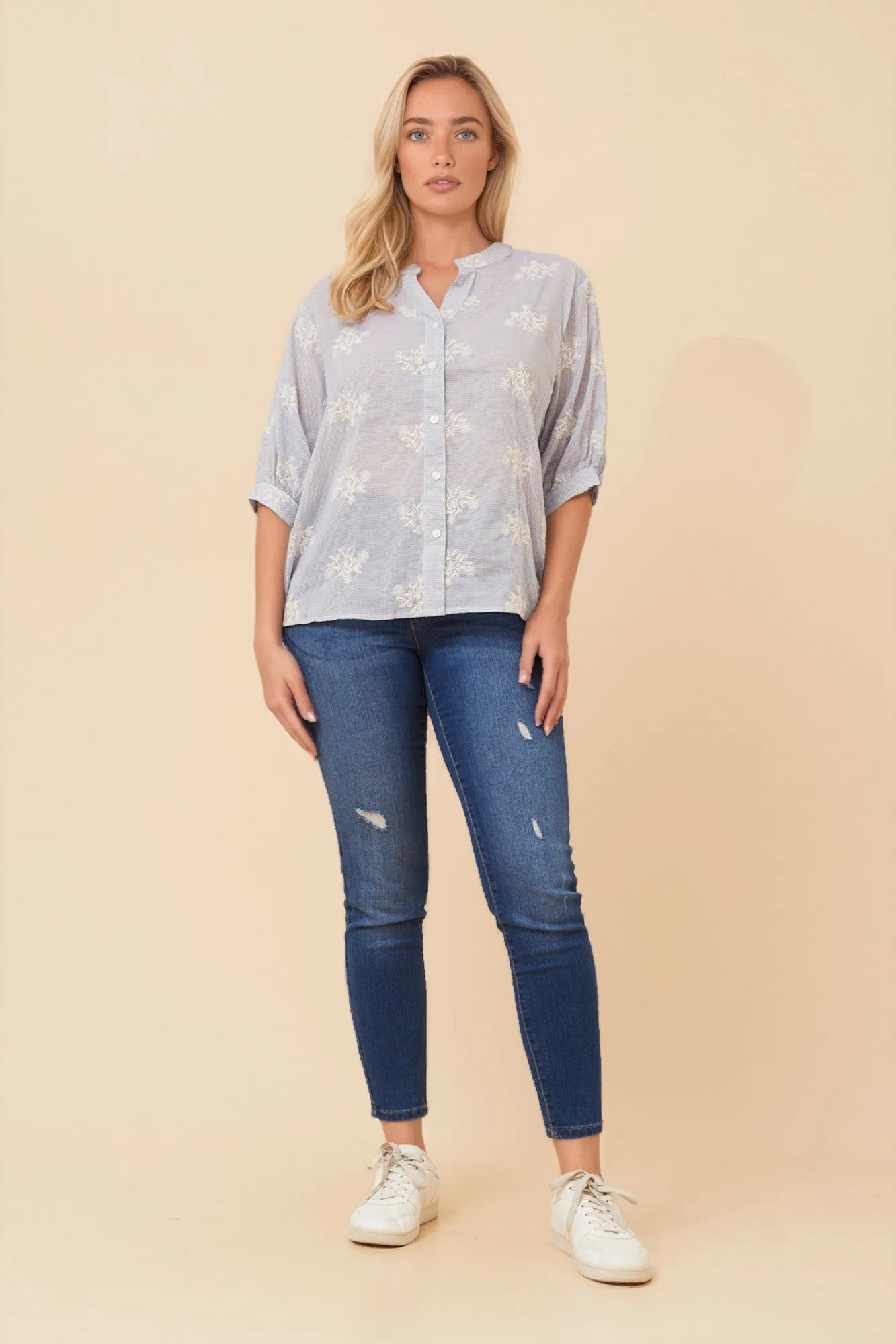 BELINA EMBROIDERED SHIRT sold by Rockmans product image thumbnail 4