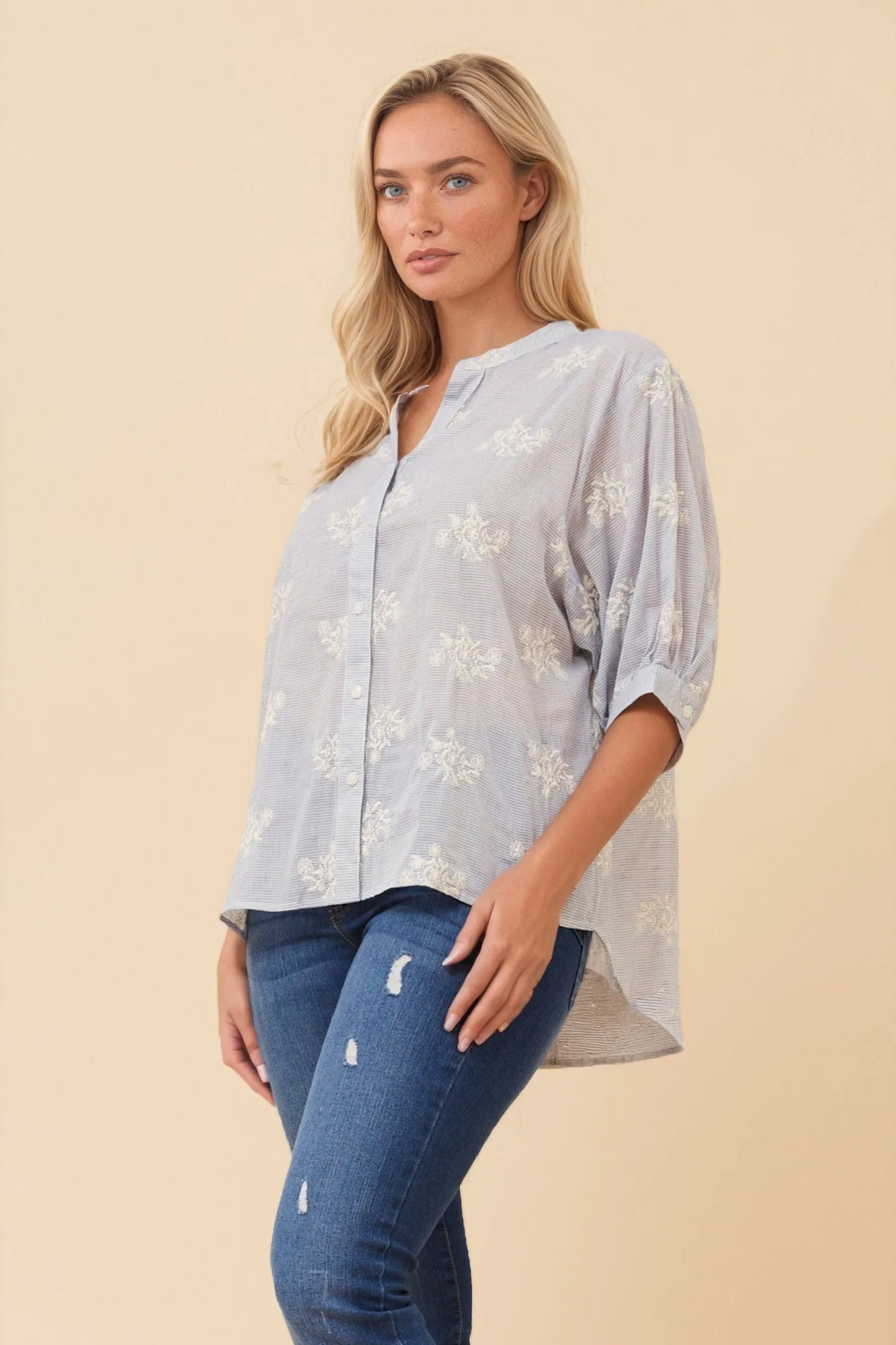 BELINA EMBROIDERED SHIRT sold by Rockmans product image thumbnail 5