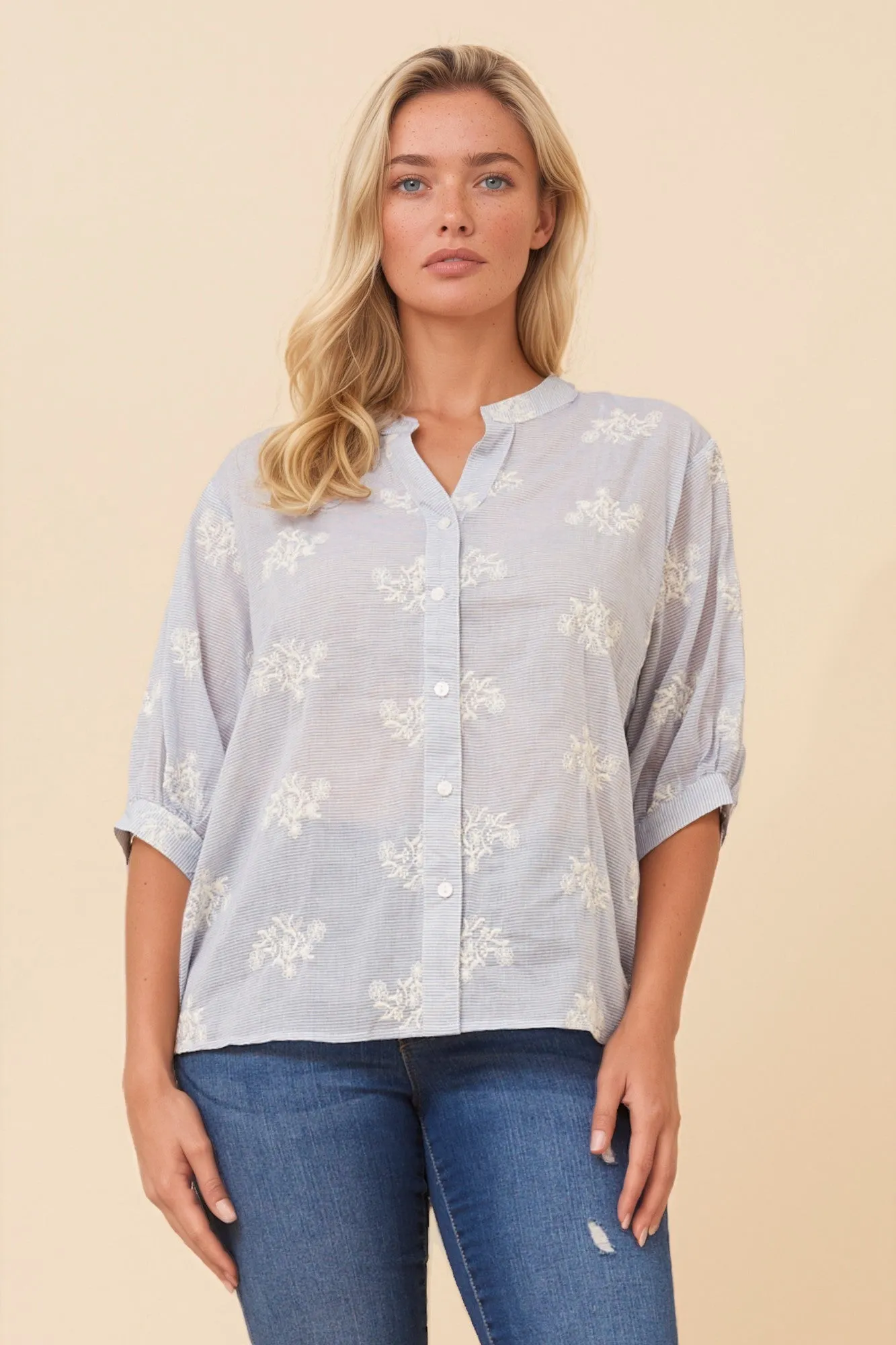 BELINA EMBROIDERED SHIRT sold by Rockmans product image thumbnail 2