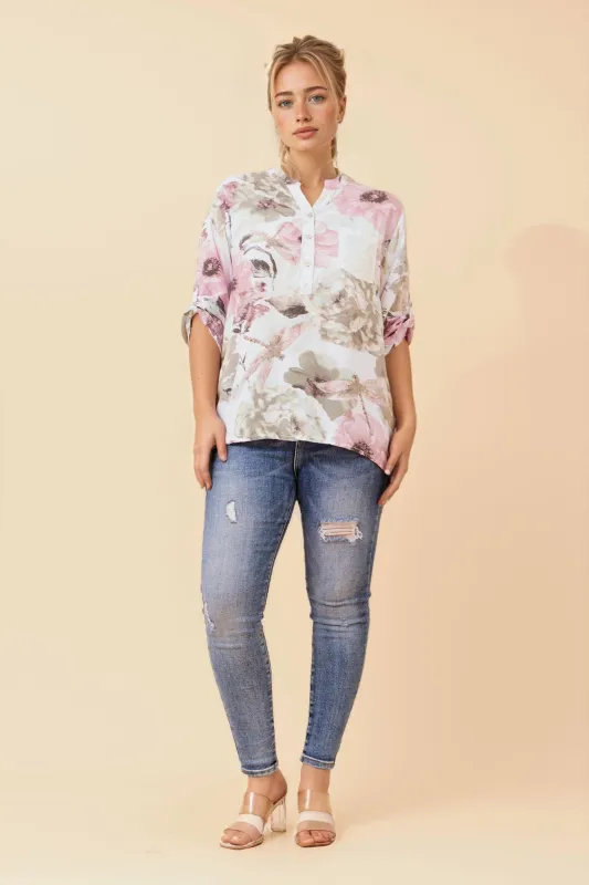 ROSETTA FLORAL PRINT TOP sold by Rockmans