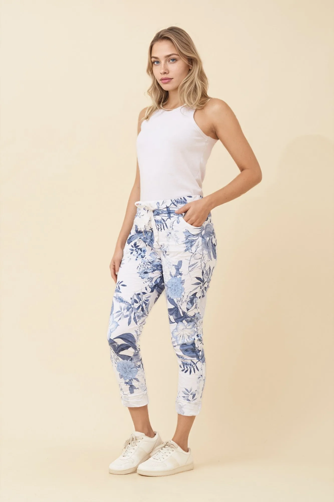JANJA FLORAL JOGGER PANTS sold by Rockmans