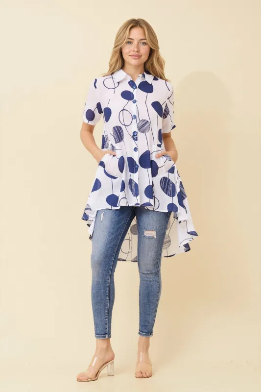 TRISH HI LOW HEM TUNIC sold by Rockmans