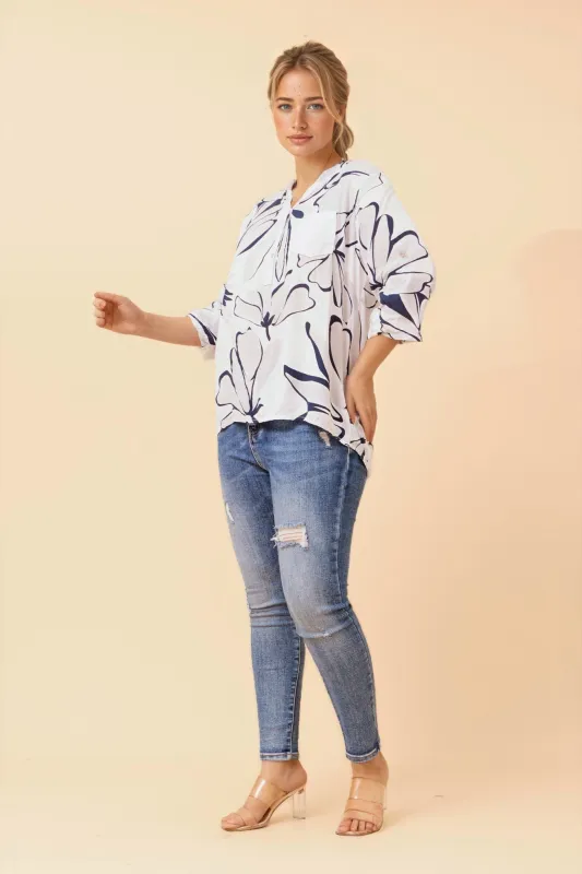 ROSETTA FLORAL PRINT TOP sold by Rockmans