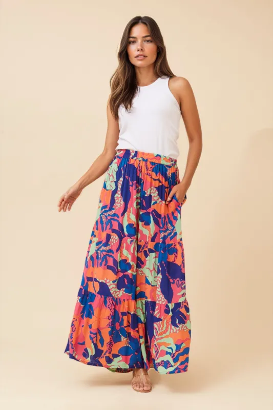 ZAELIA ABSTRACT PRINT PANTS made by Rockmans