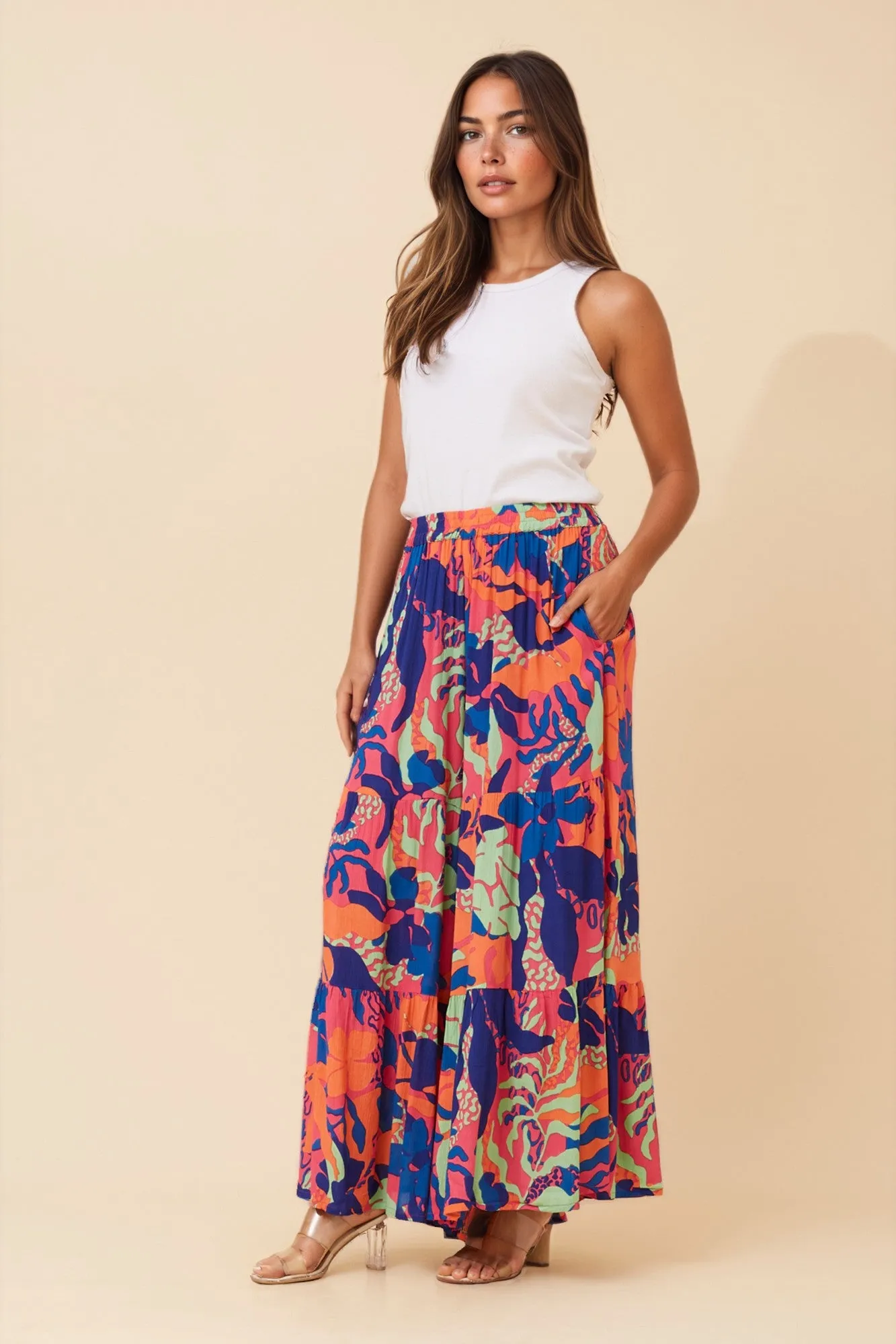 ZAELIA ABSTRACT PRINT PANTS sold by Rockmans product image thumbnail 5