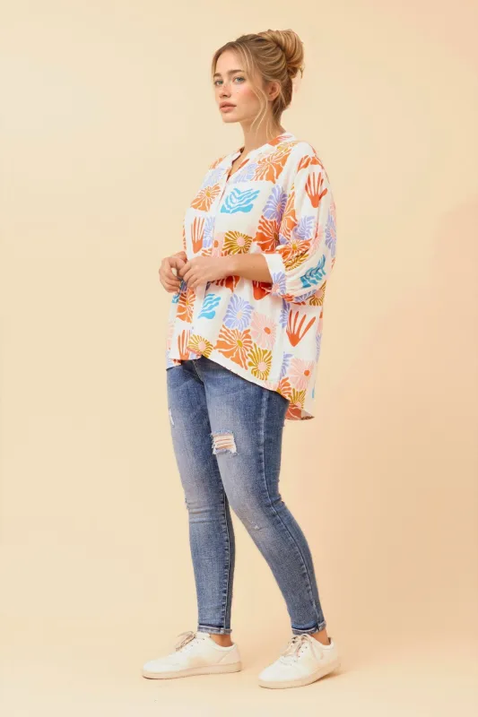 BELINA WANDERLUST PRINT SHIRT made by Rockmans