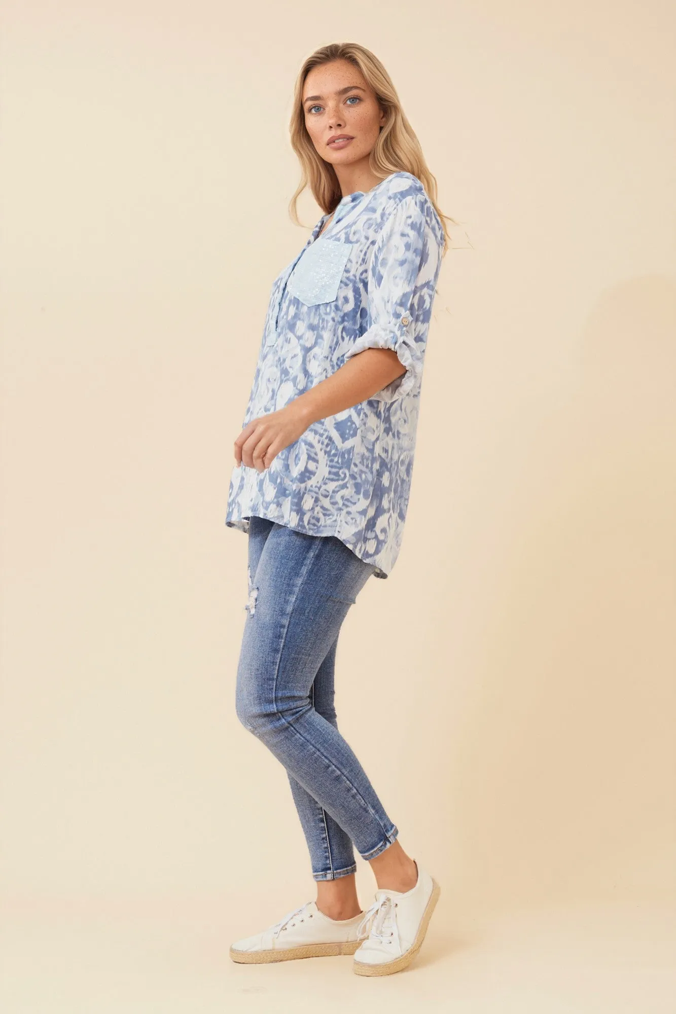 ROSETTA ABSTRACT PRINT TOP sold by Rockmans product image thumbnail 5