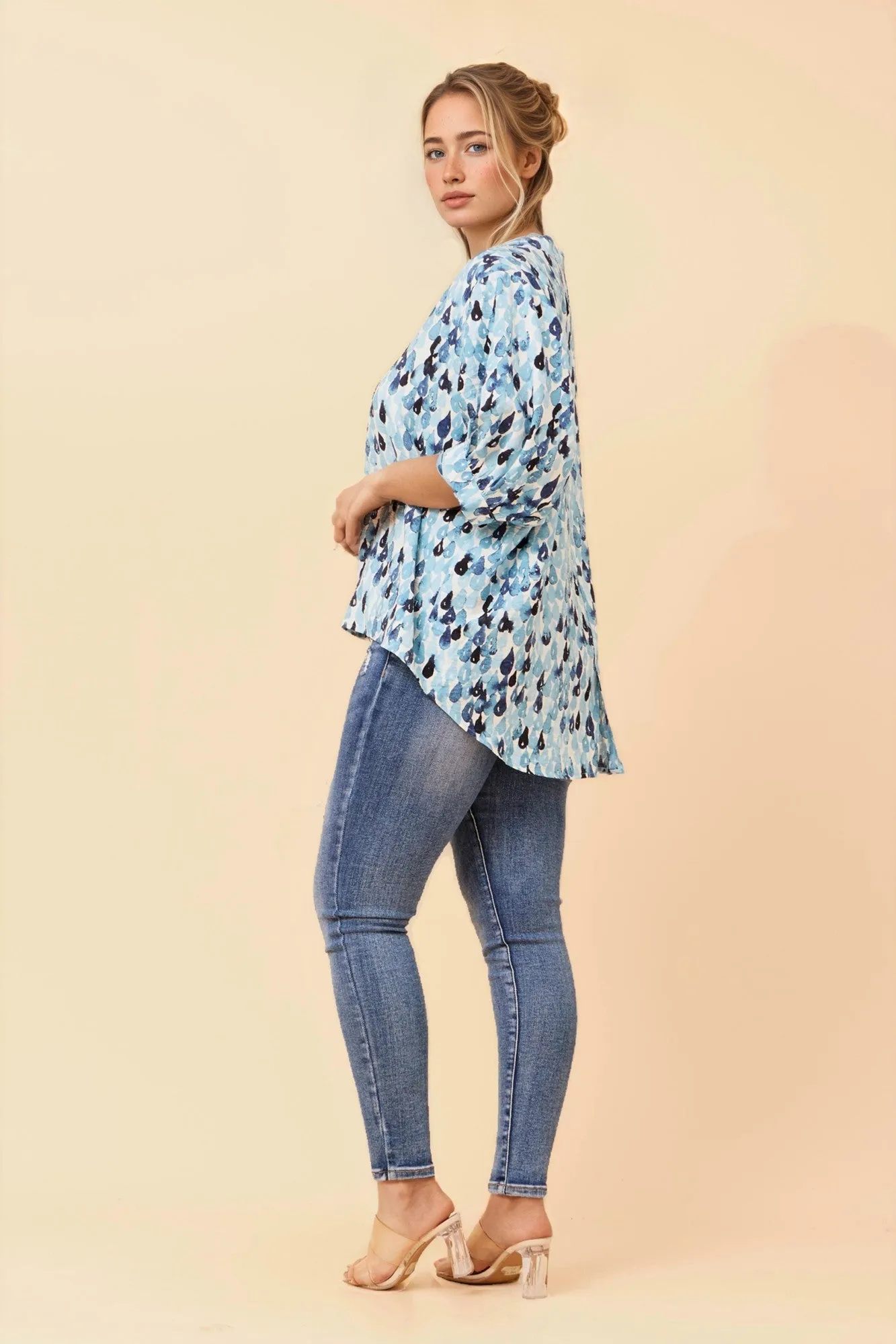 BELINA ABSTRACT PRINT SHIRT sold by Rockmans product image thumbnail 2