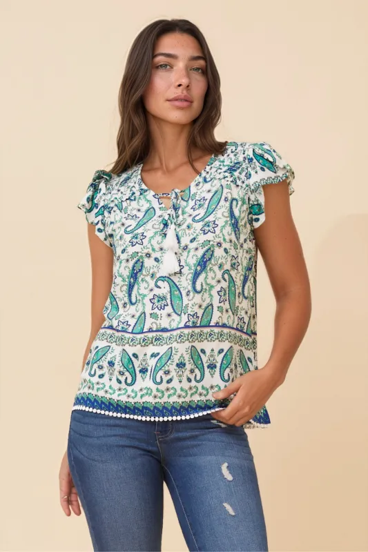 PAISLEY PRINT TOP sold by Rockmans