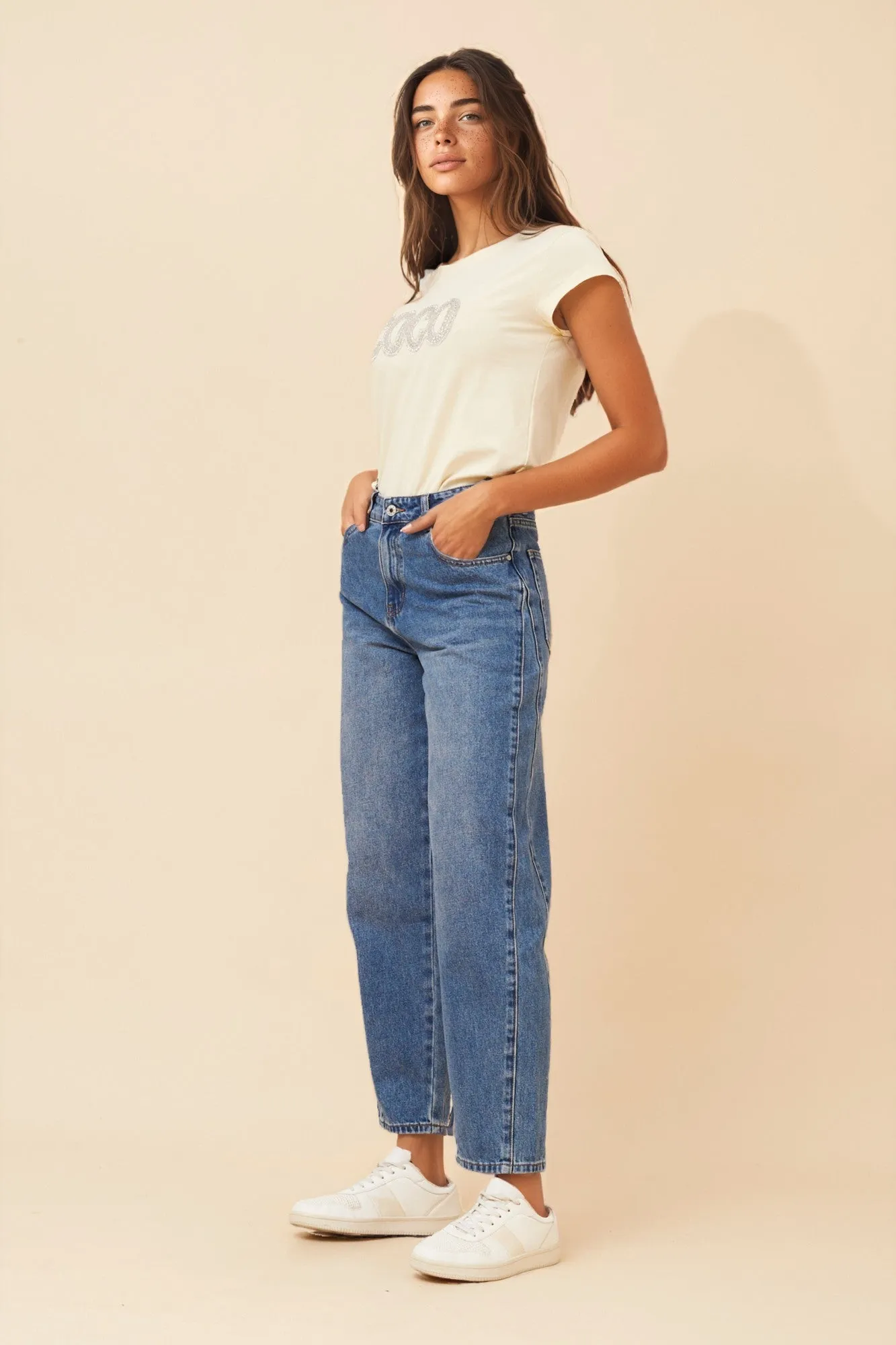 JAELYN DENIM BARREL PANTS sold by Rockmans product image thumbnail 4