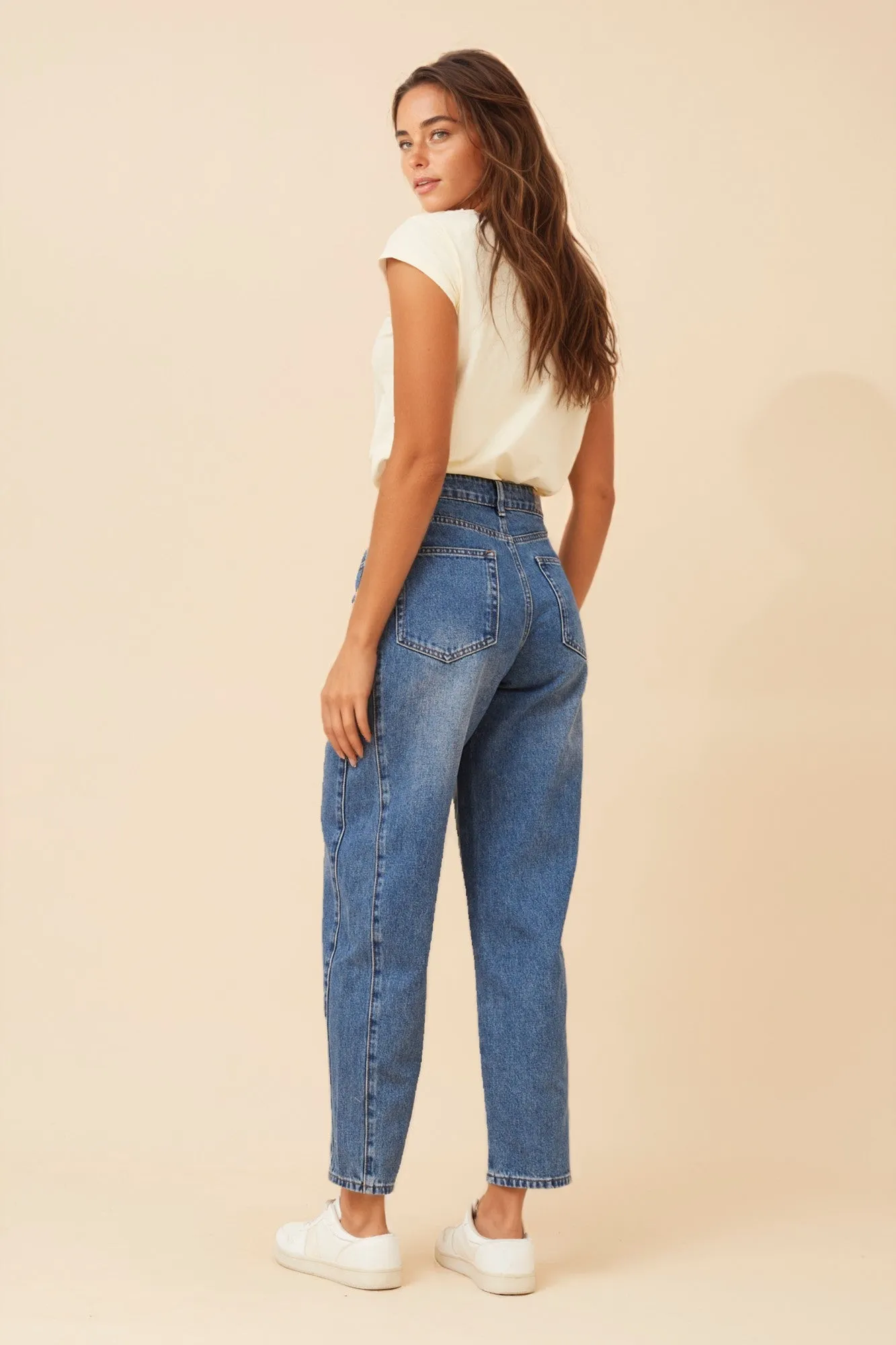 JAELYN DENIM BARREL PANTS sold by Rockmans product image thumbnail 2
