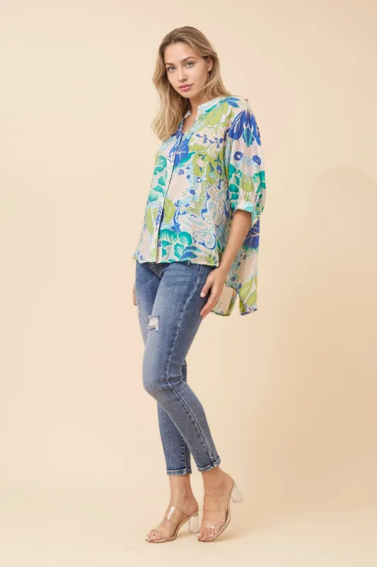 BELINA ABSTRACT PRINT SHIRT made by Rockmans