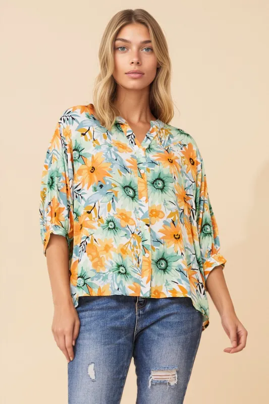 BELINA FLORAL TOP made by Rockmans