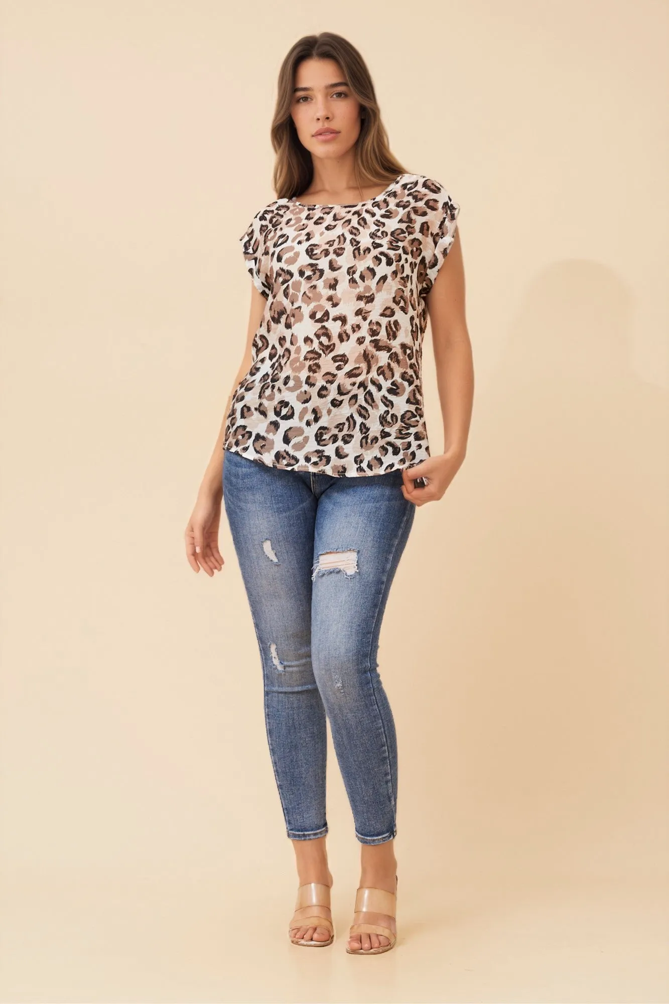 SHELLY ANIMAL PRINT SHELL TOP sold by Rockmans product image thumbnail 4