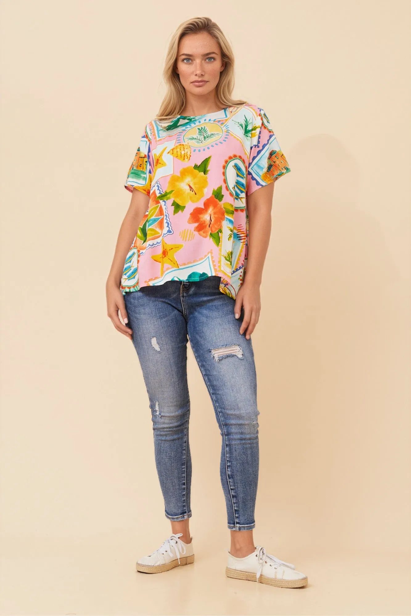 MALISSA PATHWORK PRINT TOP sold by Rockmans product image thumbnail 4