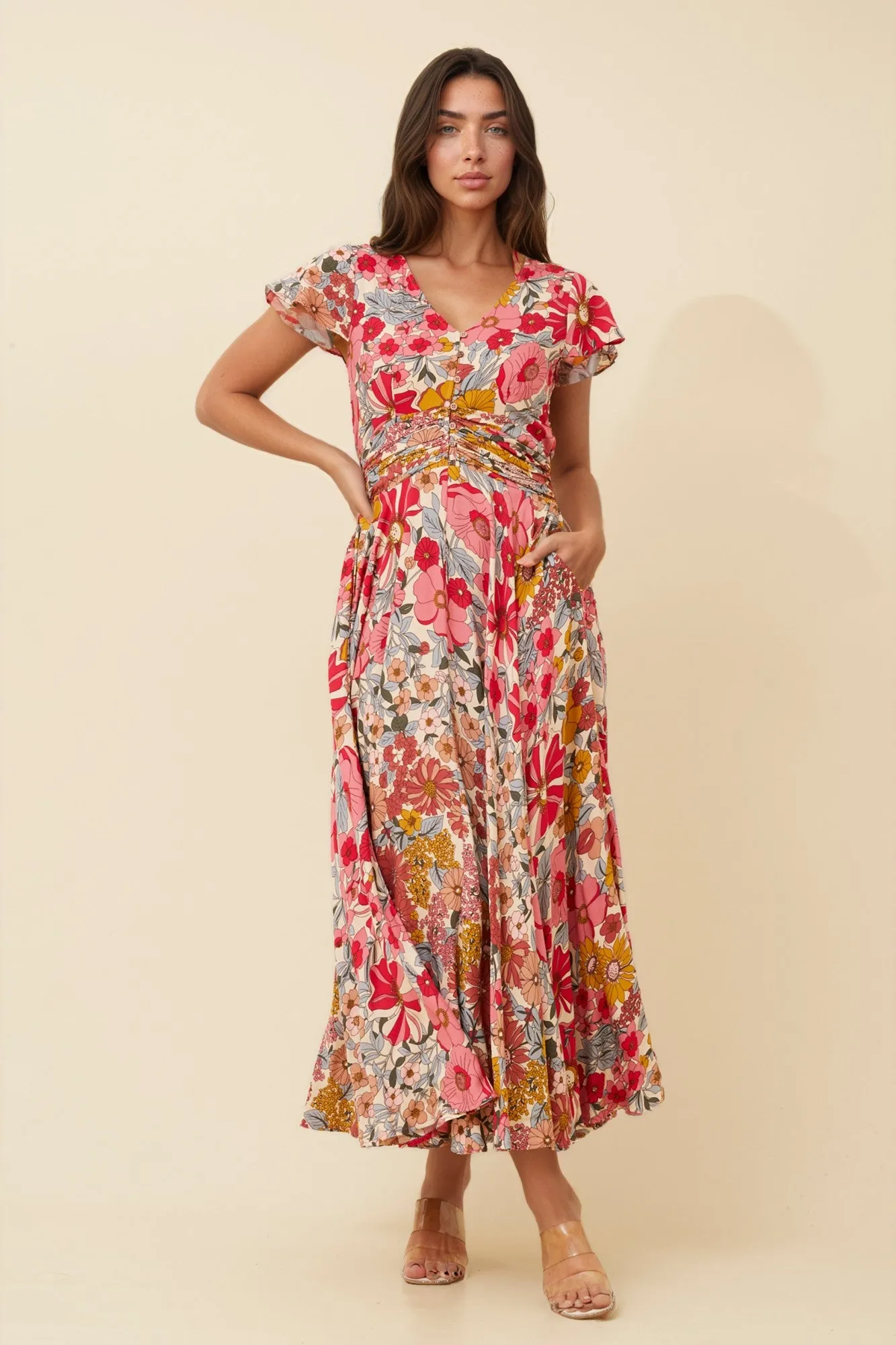 MALIBU FLORAL MAXI DRESS sold by Rockmans product image thumbnail 3