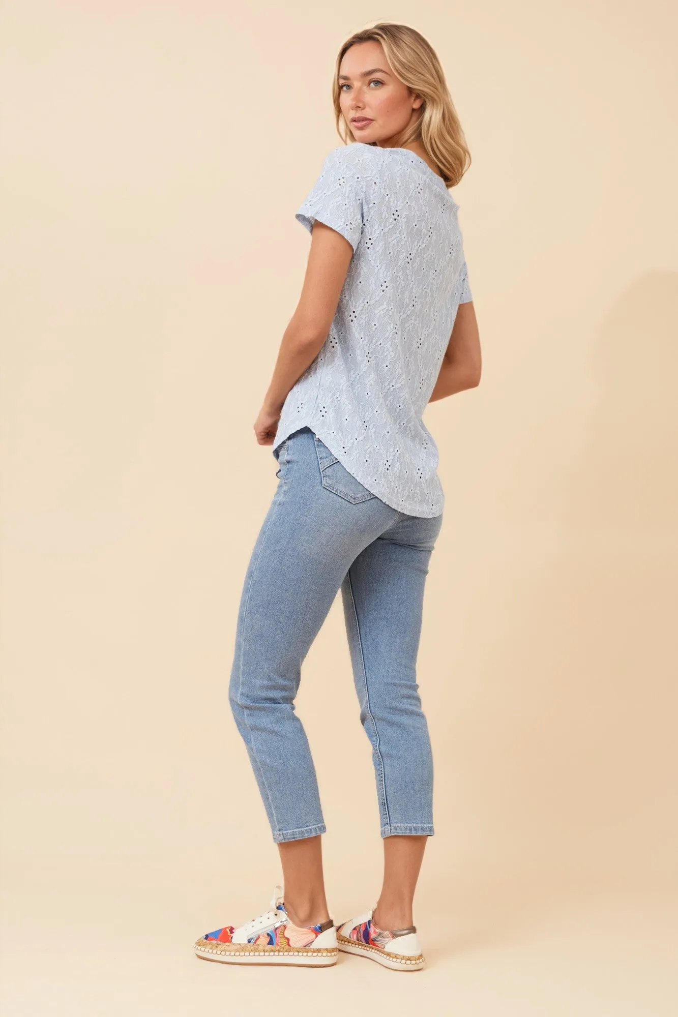 ZYRA CURVED HEM LACE TOP sold by Rockmans product image thumbnail 5