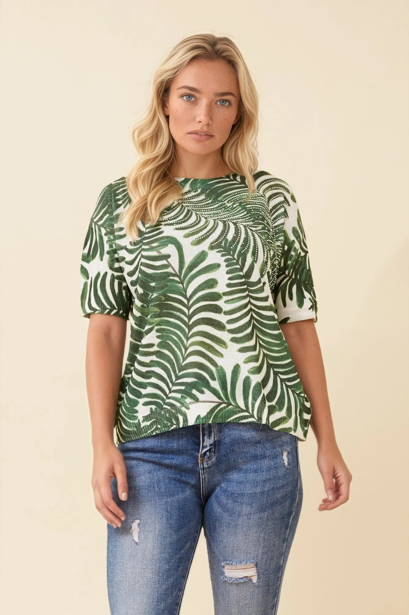 PAOLA LEAF PRINT TOP sold by Rockmans product image thumbnail 3