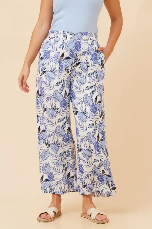 AKARIA LEAF PRINT WIDE LEG PANTS sold by Rockmans