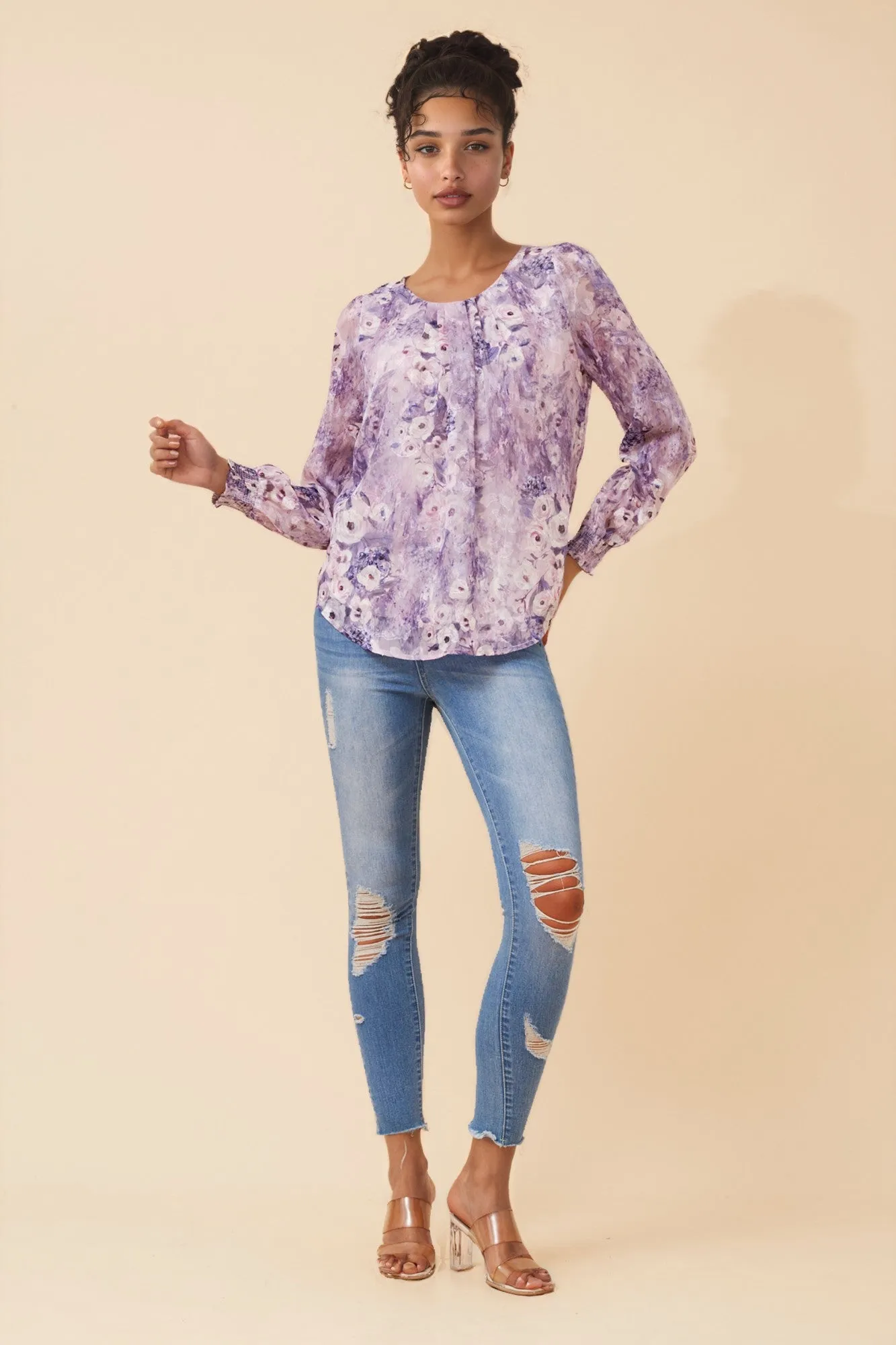 BREE BURNOUT FLORAL BLOUSE sold by Rockmans product image thumbnail 4