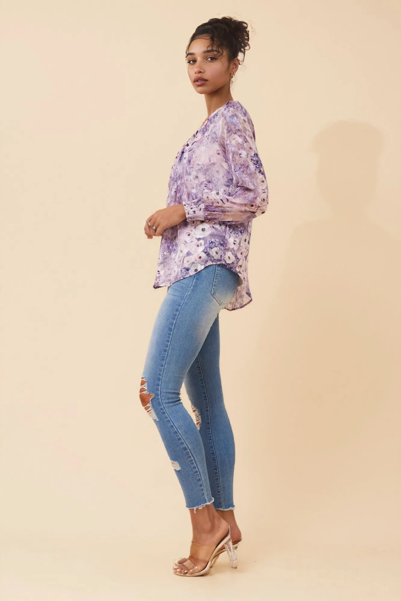 BREE BURNOUT FLORAL BLOUSE sold by Rockmans product image thumbnail 2