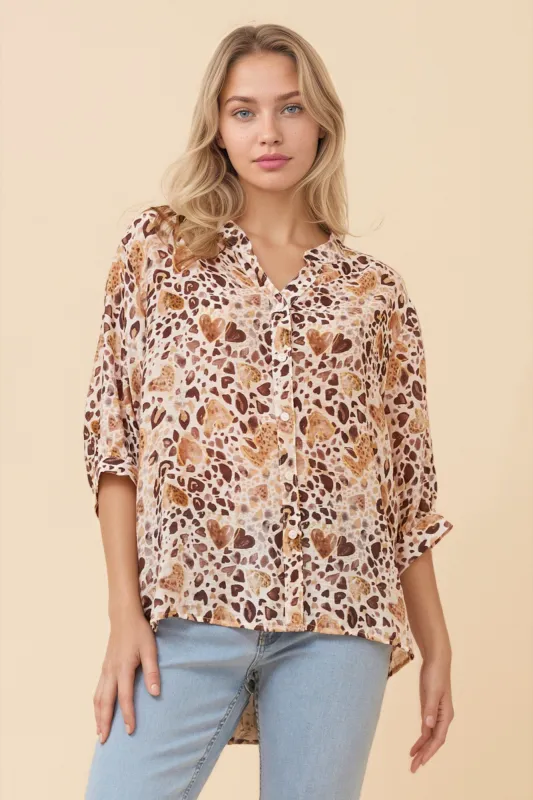 BELINA ANIMAL PRINT TOP made by Rockmans