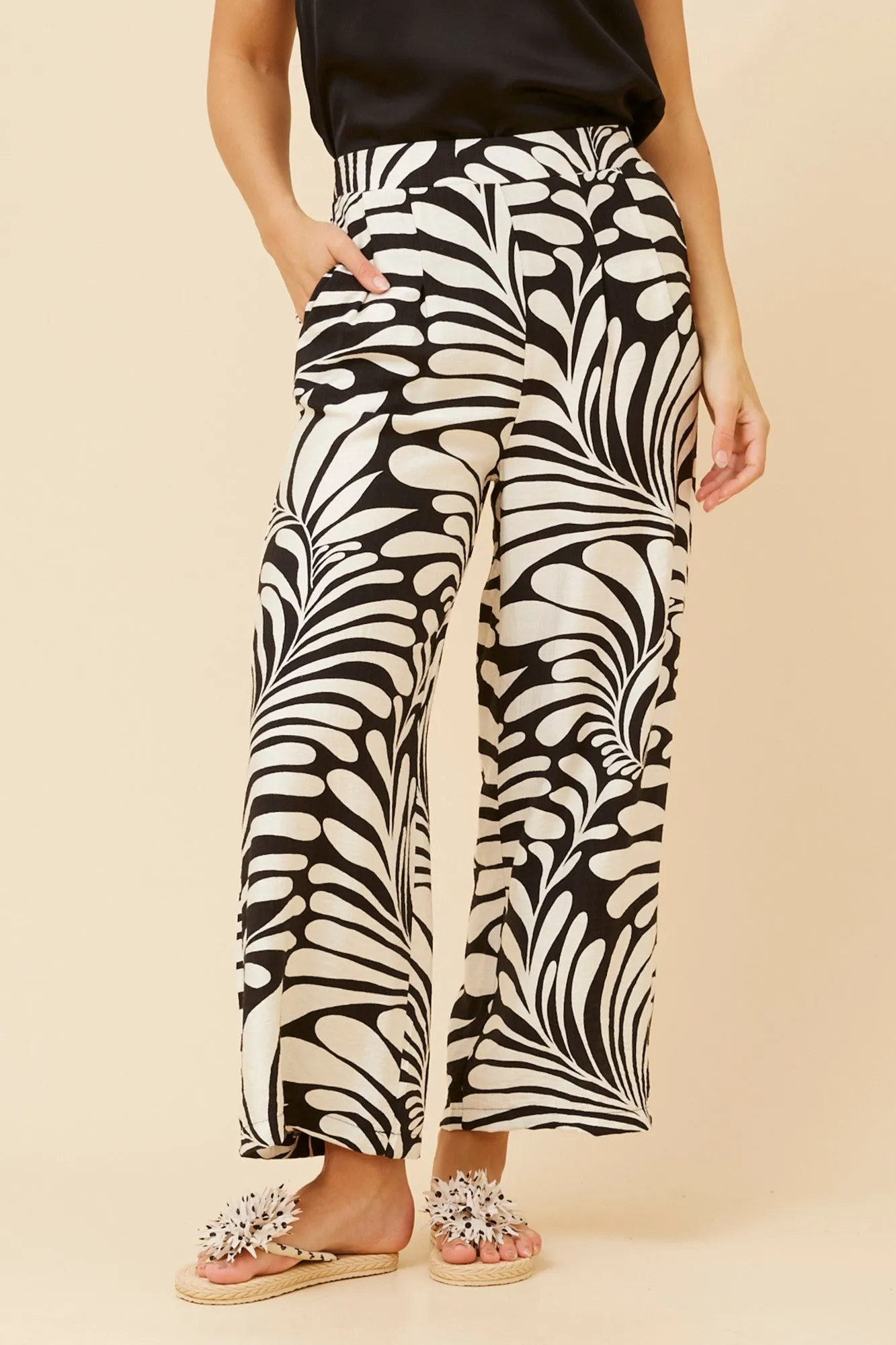 LOXANA ABSTRACT PRINT PANTS sold by Rockmans product image thumbnail 2