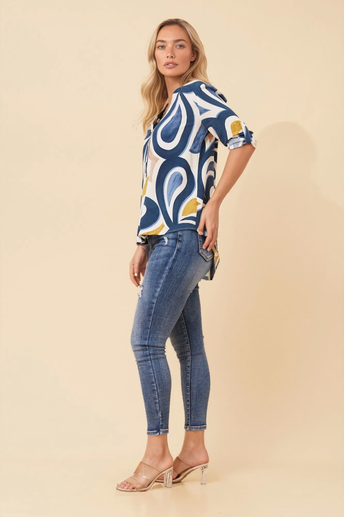 ROMINA ABSTRACT PRINT BLOUSE sold by Rockmans product image thumbnail 2