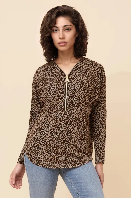 SUVI ANIMAL PRINT TOP sold by Rockmans