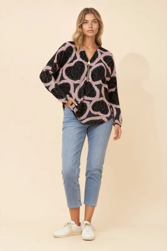 SUVI HEART PRINT TOP made by Rockmans