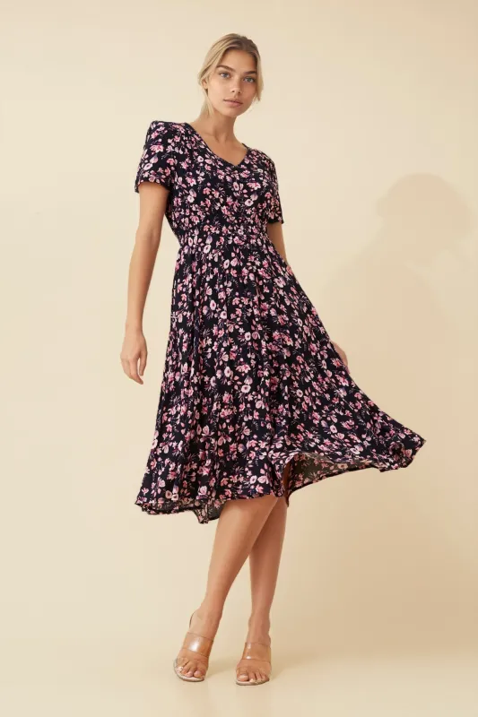 KEGAN FLORAL MIDI DRESS made by Rockmans
