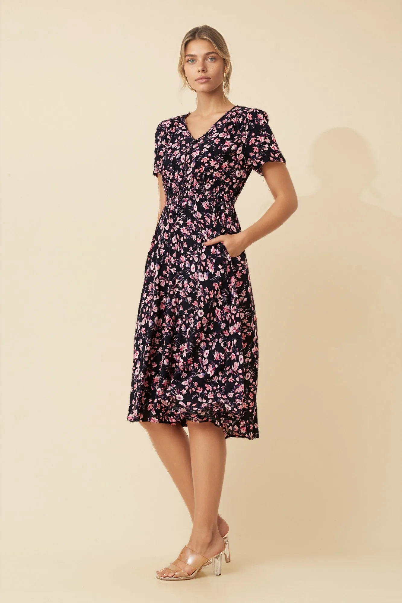 KEGAN FLORAL MIDI DRESS sold by Rockmans product image thumbnail 5