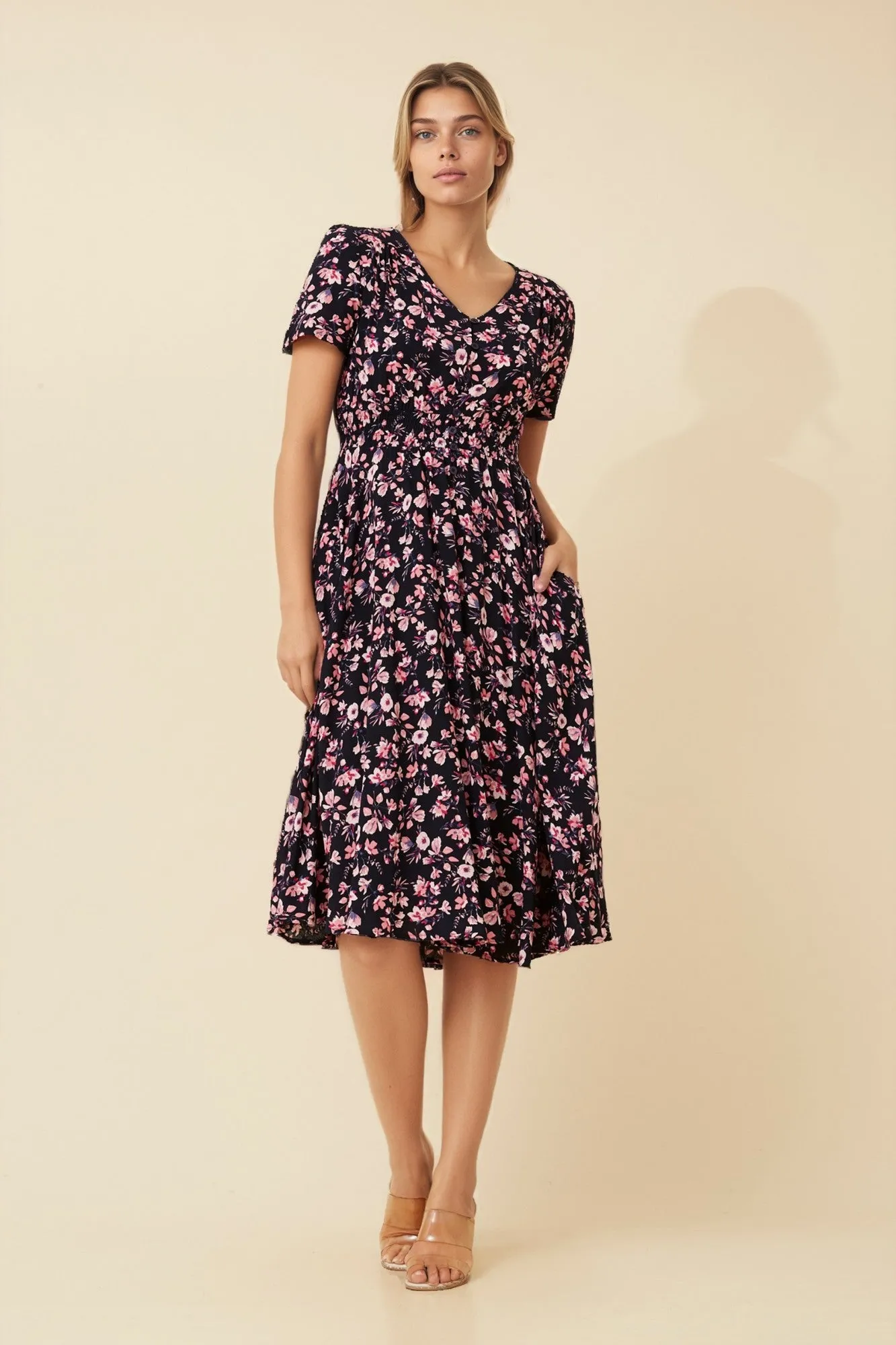 KEGAN FLORAL MIDI DRESS sold by Rockmans product image thumbnail 2