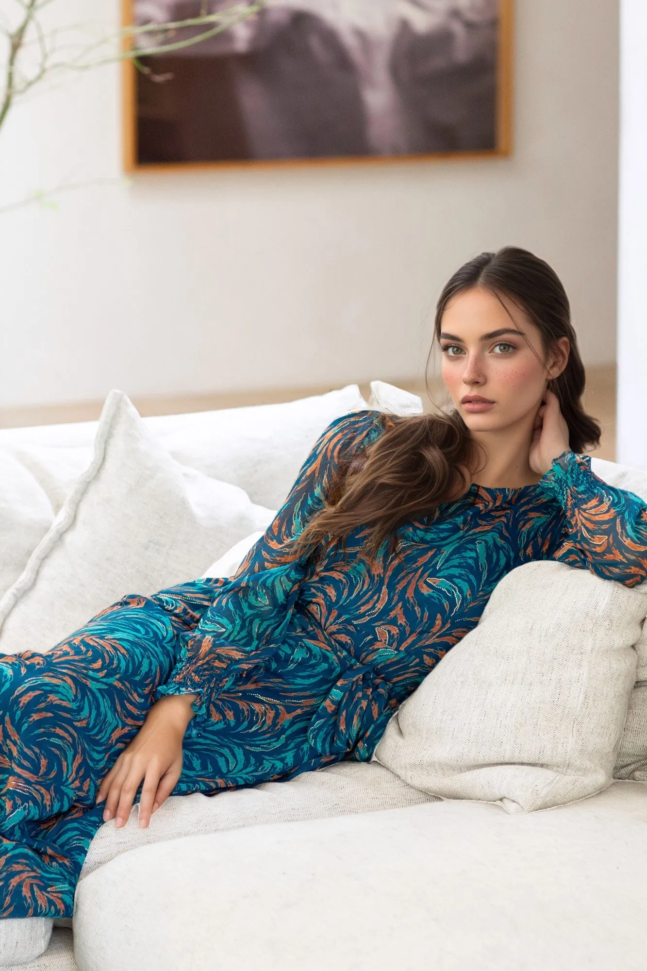 PRISCILLA FOIL PRINT MAXI DRESS sold by Rockmans product image thumbnail 2