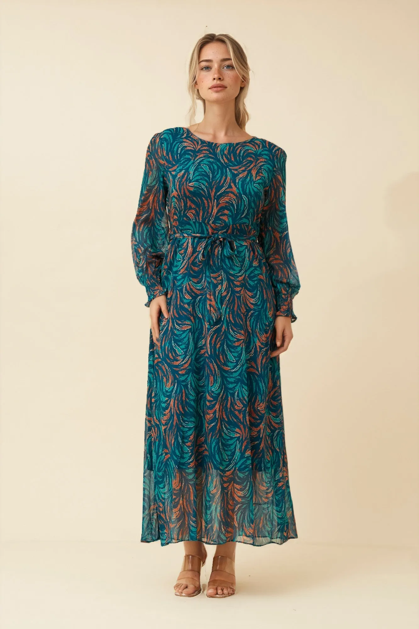 PRISCILLA FOIL PRINT MAXI DRESS sold by Rockmans product image thumbnail 3