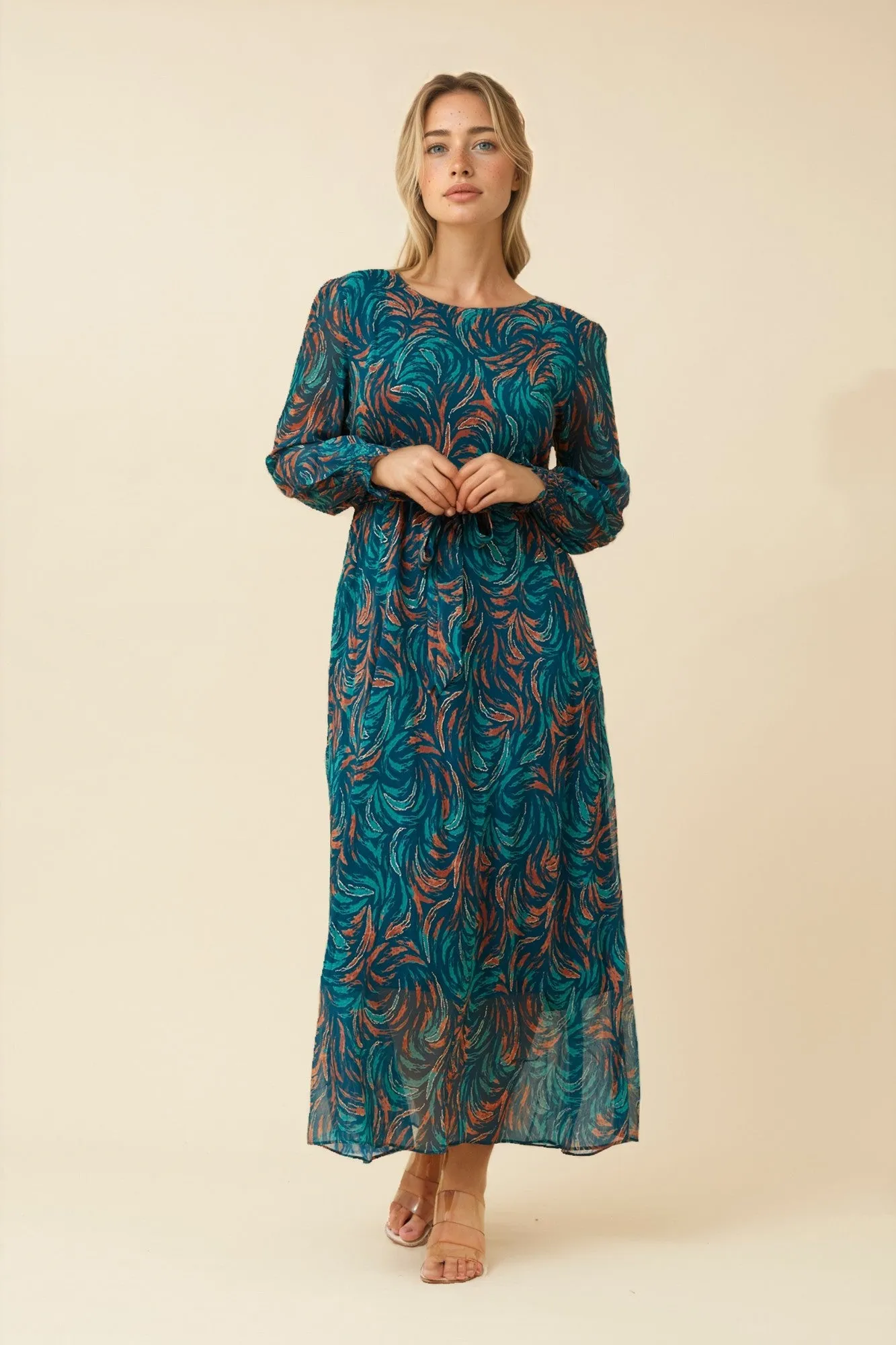PRISCILLA FOIL PRINT MAXI DRESS sold by Rockmans product image thumbnail 4