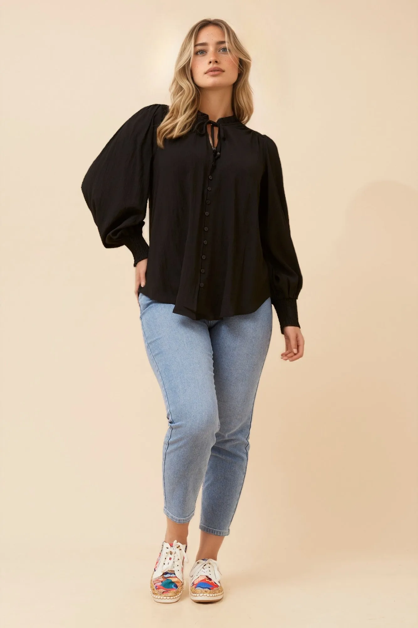FERRIS SOLID BLOUSE sold by Rockmans product image thumbnail 4