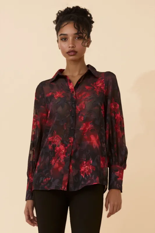 BELLE FLORAL PRINT SHIRT made by Rockmans