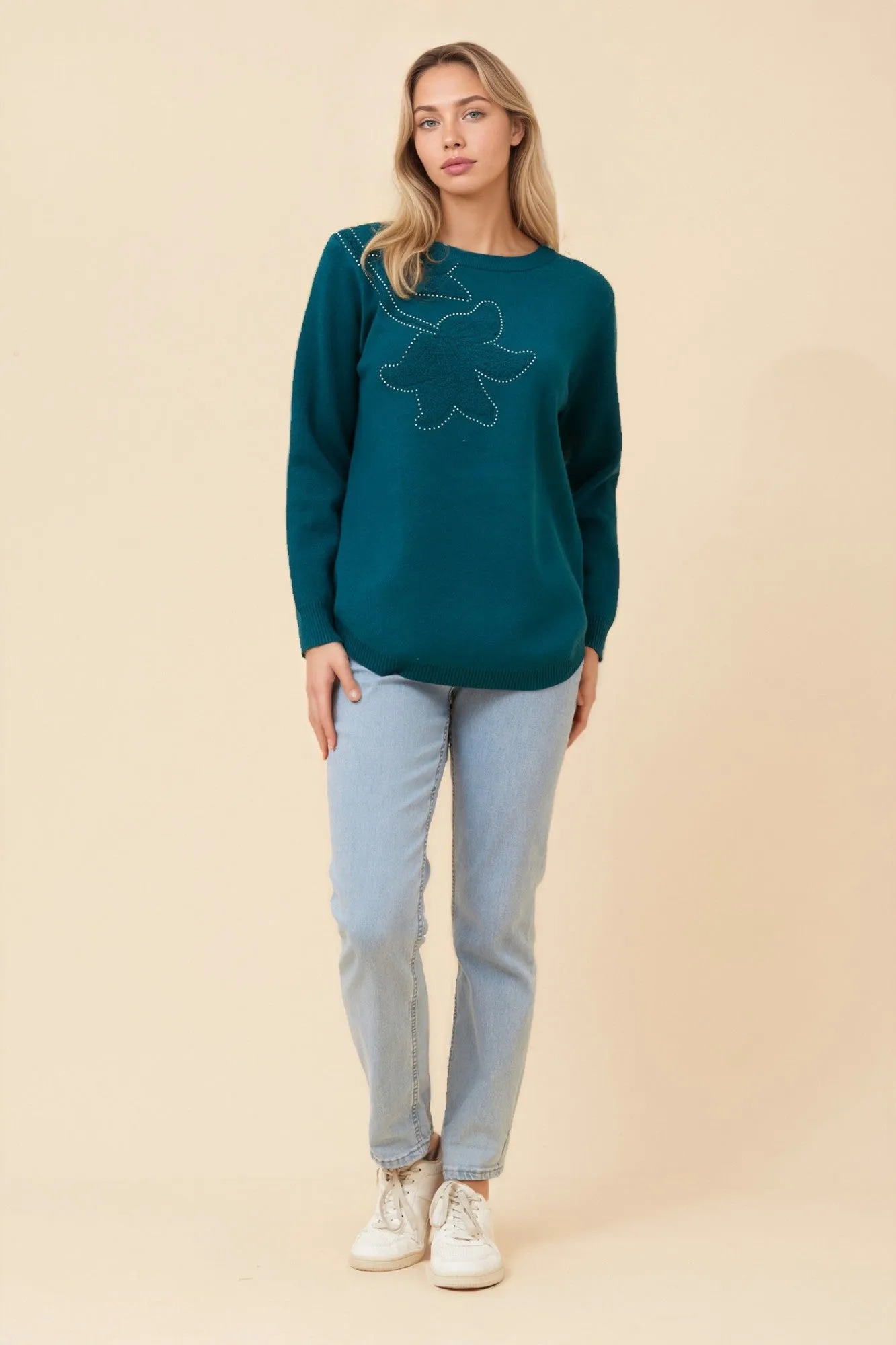 ANITA FLORAL EMBROIDERED PULLOVER sold by Rockmans product image thumbnail 2