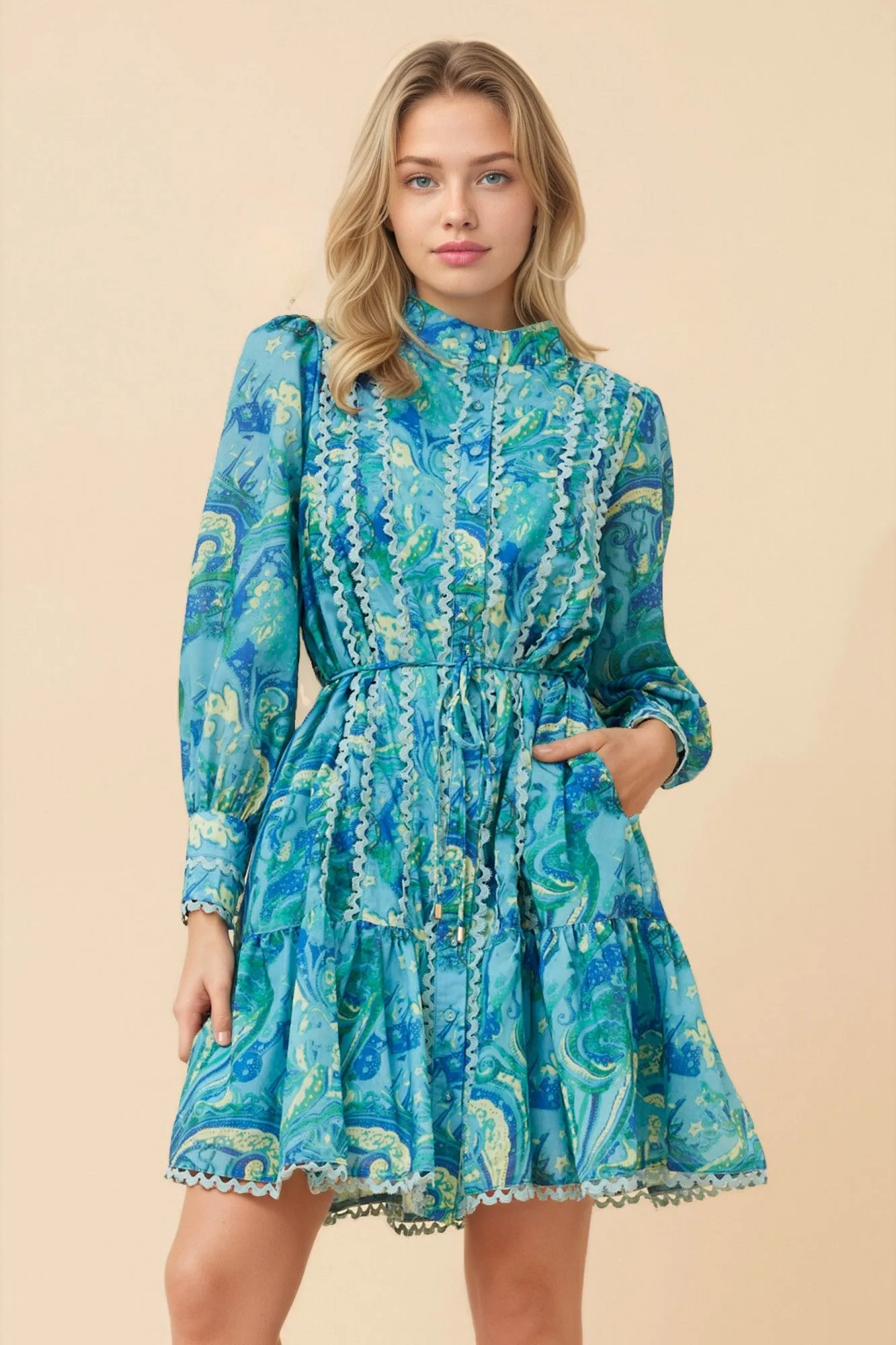 ALURA PAISLEY PRINT SHORT DRESS sold by Rockmans product image thumbnail 3
