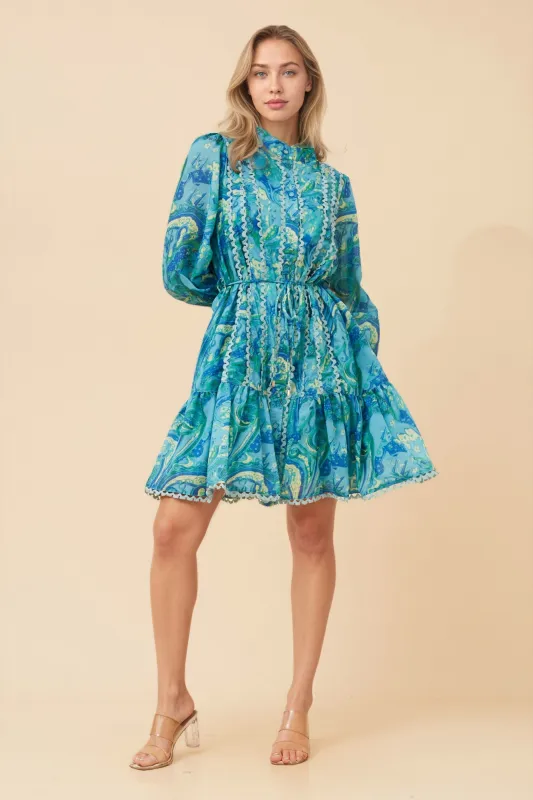 ALURA PAISLEY PRINT SHORT DRESS made by Rockmans