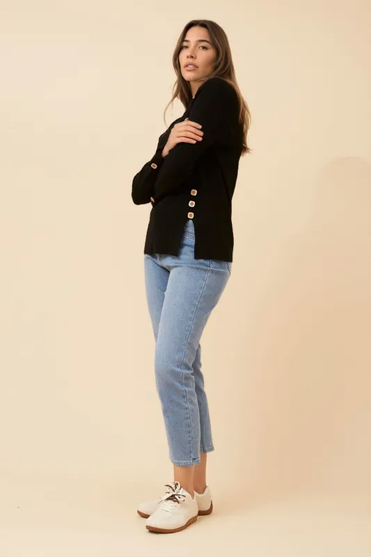 ANA SOLID KNIT PULLOVER made by Rockmans
