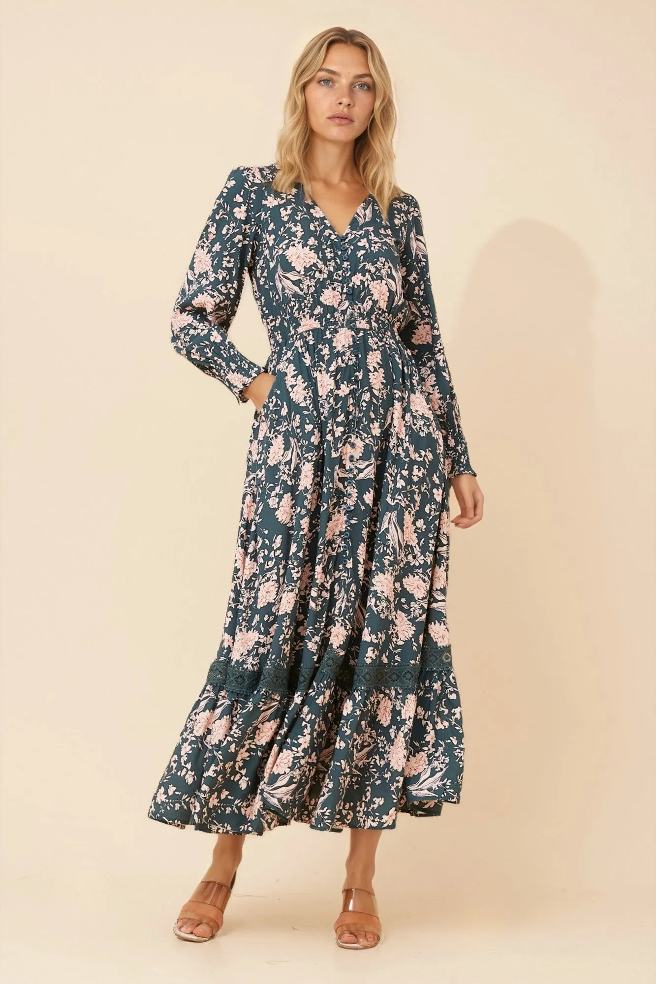 MARRAKECH FLORAL PRINT MAXI DRESS sold by Rockmans product image thumbnail 4
