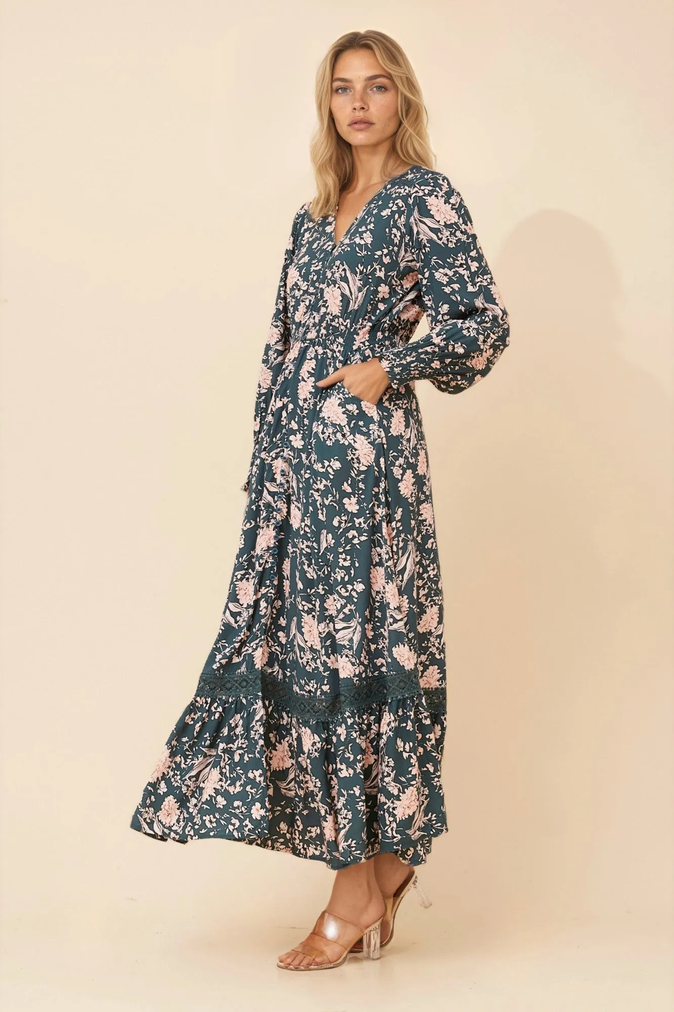 MARRAKECH FLORAL PRINT MAXI DRESS sold by Rockmans product image thumbnail 2
