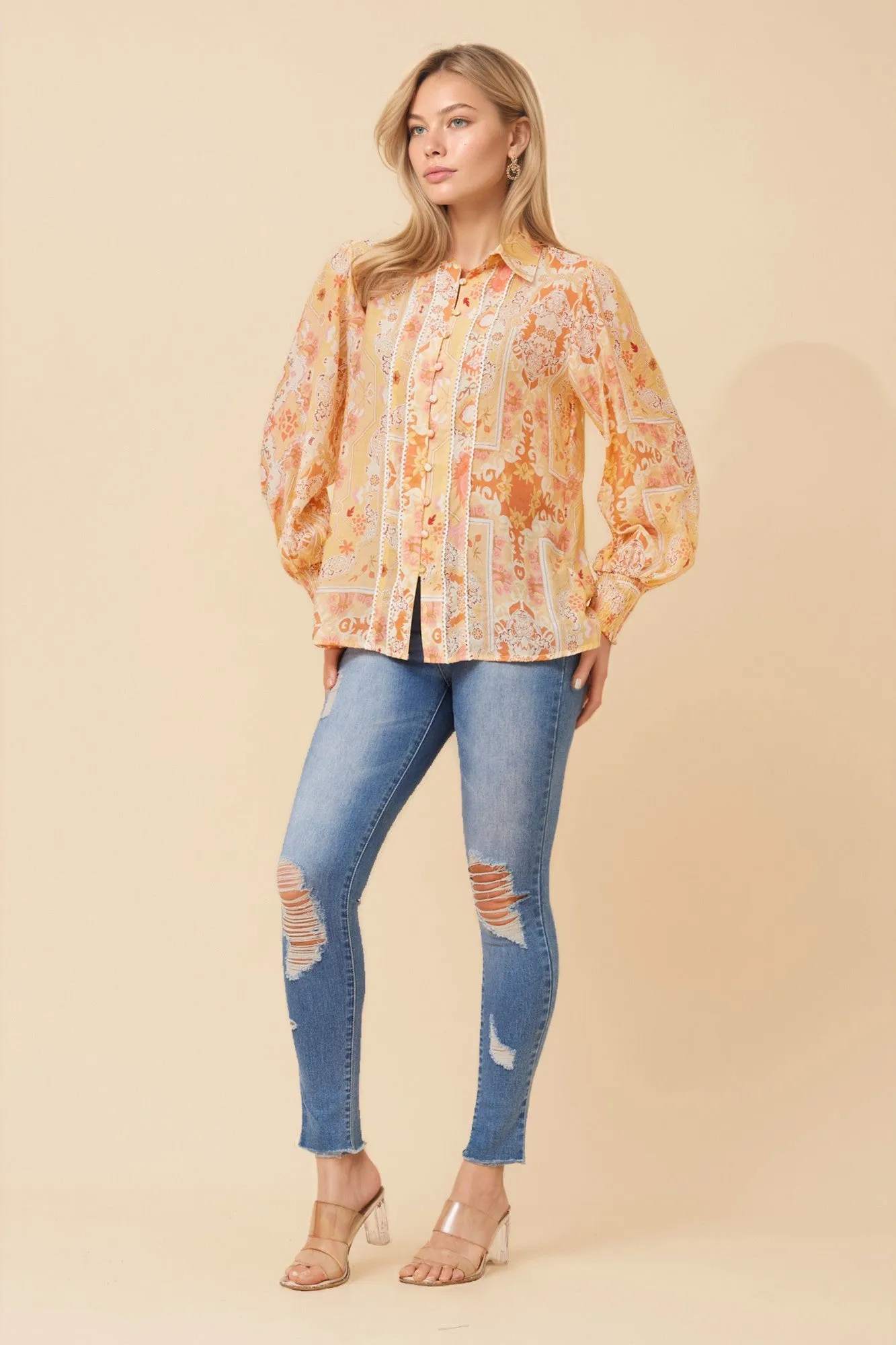 ELKE PATCHWORK PRINT BLOUSE sold by Rockmans product image thumbnail 5
