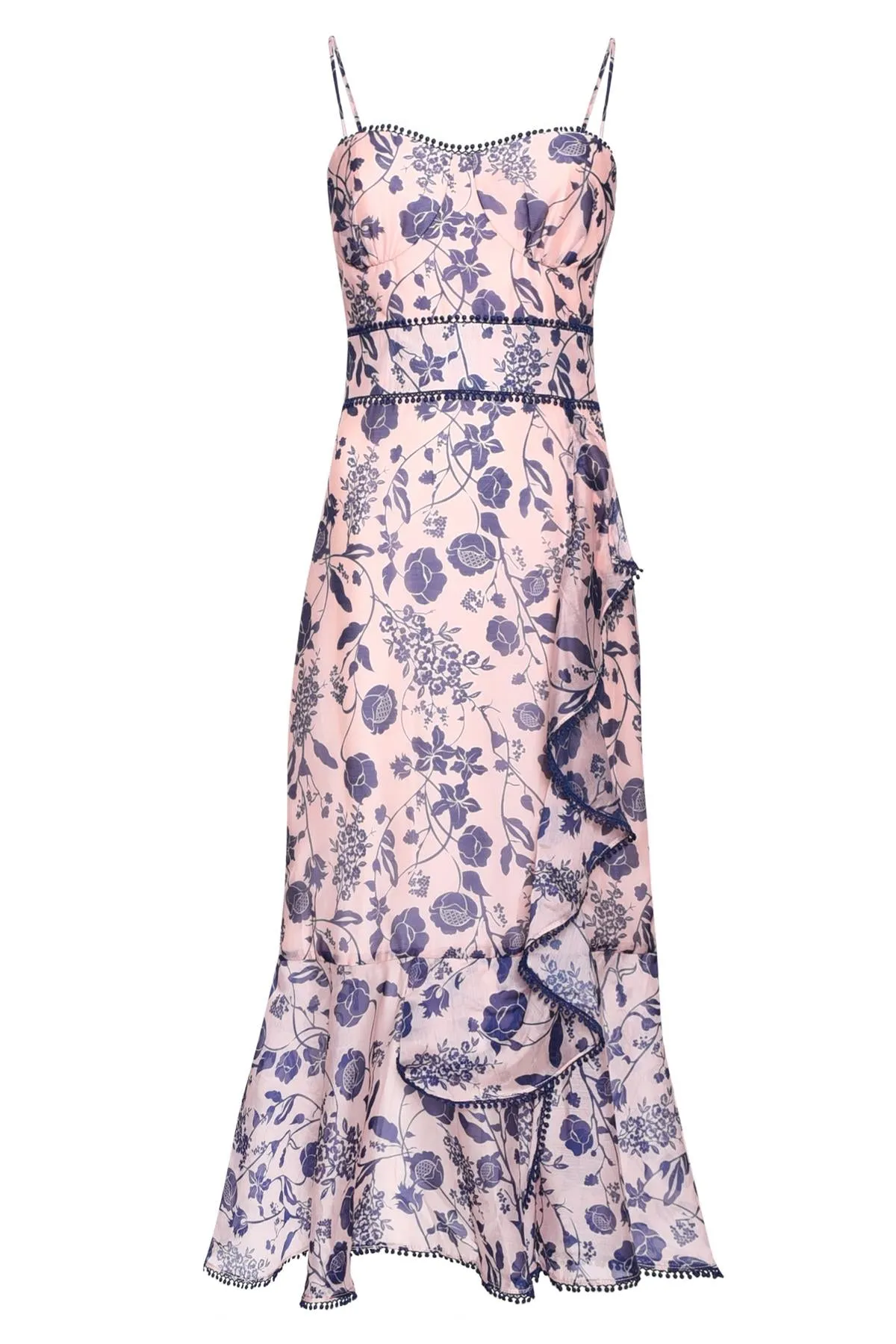 Nude Floral Organza Lorelei Sleeveless Midi-Dress sold by True Decadence product image thumbnail 3