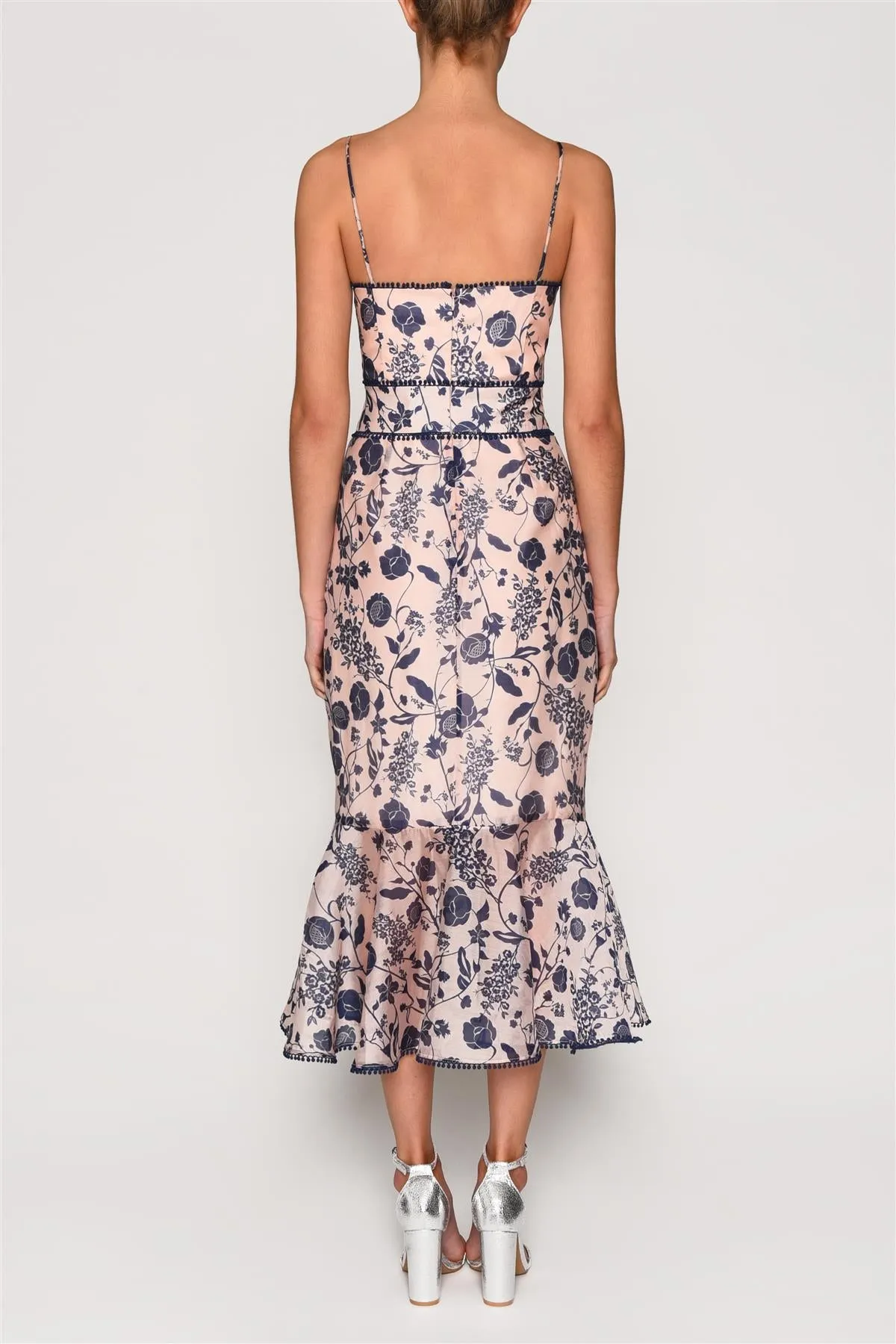Nude Floral Organza Lorelei Sleeveless Midi-Dress sold by True Decadence product image thumbnail 2