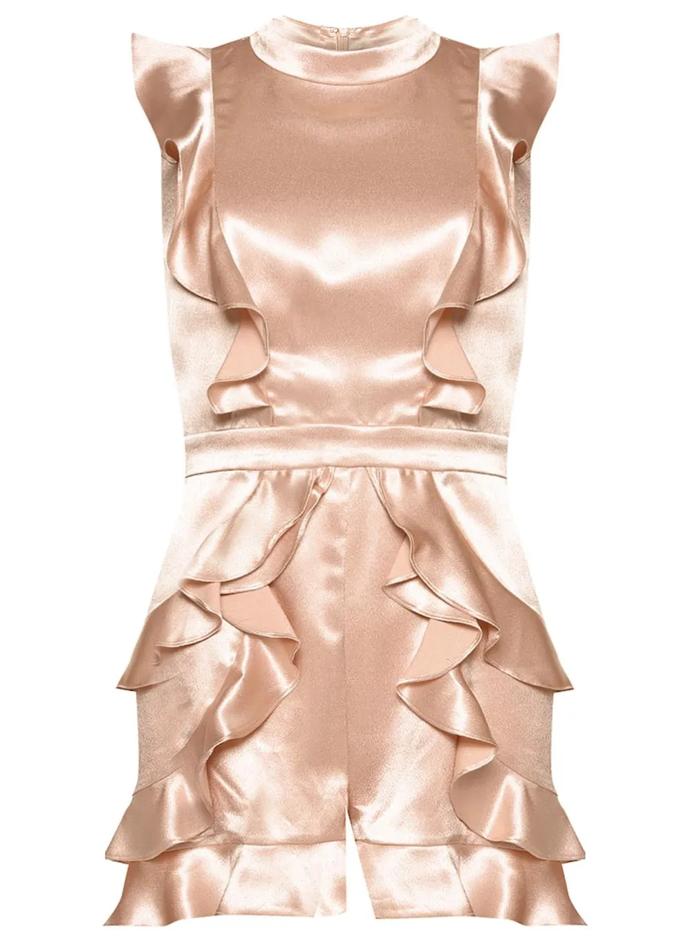 Sara Nude Ruffle Playsuit sold by True Decadence product image thumbnail 3