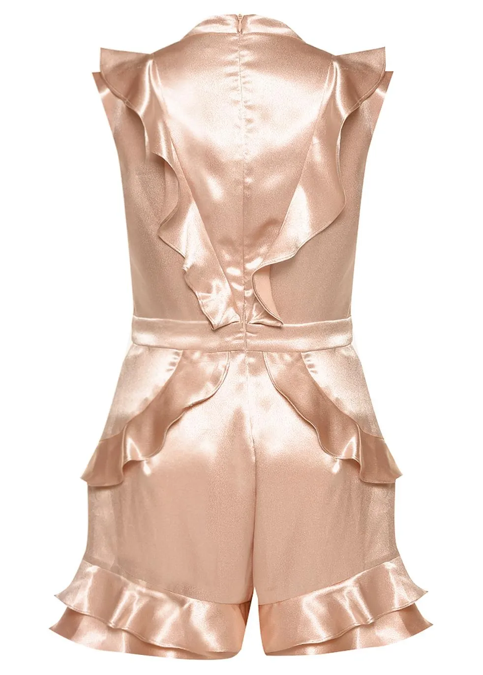 Sara Nude Ruffle Playsuit sold by True Decadence product image thumbnail 4