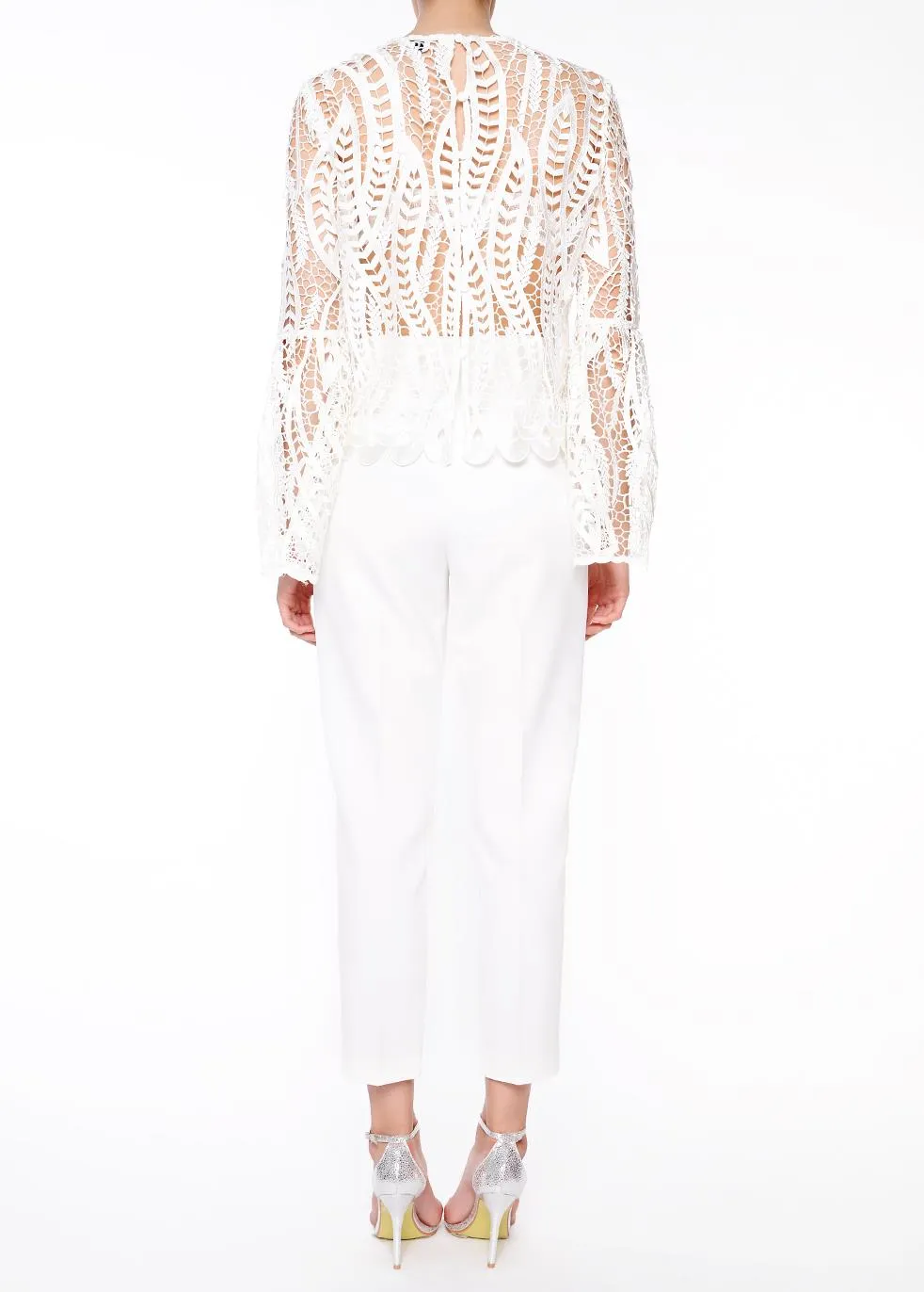 Wynter White Cropped Trousers sold by True Decadence product image thumbnail 2